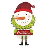 (image for) Days Til Christmas Count Down Sign Snowman Figurine