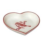 (image for) Red Bird Heart Shape Ring Holder Bowl