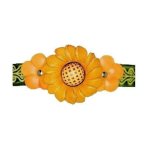 (image for) Happy Yellow Sunflower Leather Choker Necklace