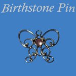 (image for) June Birthstone Butterfly Lapel Pin