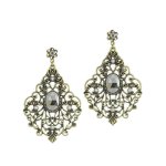 (image for) Jeweled Lace Vintage Chandelier Earrings by Spring Street