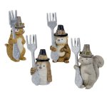 (image for) Animal Figurine Thanksgiving Place Card Holder