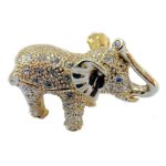 (image for) Elephant Figurine Trinket Box in Gold by Keren Kopal