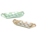 (image for) Polka Dot Pottery Ring Holder Trinket Trays or Serving Dish