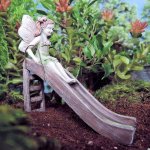 (image for) Girl on Slide Fairy Garden Figurine