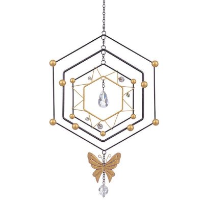 (image for) Butterfly Hexagon Hanging Garden Ornament