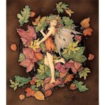 (image for) Autumn Leaves Fairy Fantasy Art by Linda Ravenscroft