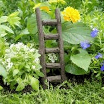 (image for) Ladder Fairy Garden Figurine