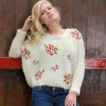 (image for) Vintage Vixen Sweater with Rose Designs
