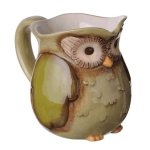 (image for) Crimson Hollow Owl Figurine Small Serving Pitcher