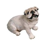 (image for) Bulldog Dog Figurine White Kitchen Magnet
