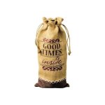 (image for) Good Times Inside Burlap Wine Gift Bag