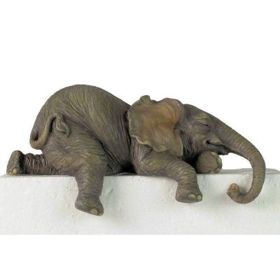 (image for) A Dozing Baby Shelf Sitter Elephant Figurine