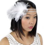 (image for) Vintage Flapper Style Feather Headband