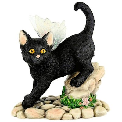 (image for) Midnight Cat Fairy Figurine by Faerie Glen