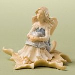 (image for) Sitting on a Leaf Angel Figurine by Foundations