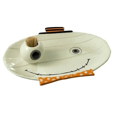 (image for) Mummy Halloween Serving Plate with Toothpick Holder