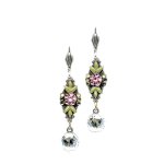 (image for) Crystal Droplet Flowers Chandelier Earrings by Anne Koplik