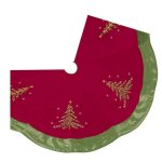 (image for) Holiday Tree Embroidered Christmas Tree Skirt
