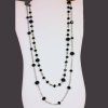 (image for) Extra Long Black Crystal Beaded Necklace