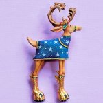 (image for) Dash Away Comet Reindeer Lapel Pin by Patience Brewster