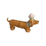 (image for) Dachshund Dog Figurine Magnetic Salt & Pepper Set
