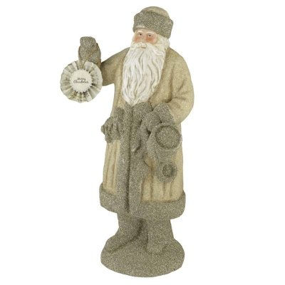 (image for) Snowy Vintage Style Christmas Santa Figurine