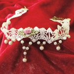 (image for) Bridal Victorian Rose Choker Necklace