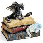 (image for) Miniature Scholars Dragon Figurine Trinket Box