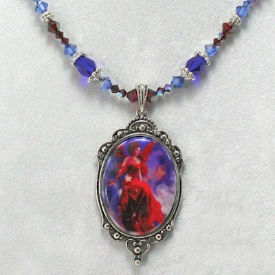 (image for) Crimson Lily Fairy Necklace by Nene Thomas