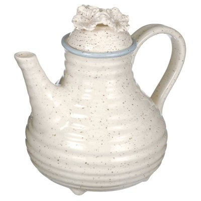 (image for) Pottery Style Footed Ceramic Teapot by Grasslands Road