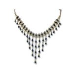 (image for) Mystical Midnight Choker Necklace & Earrings Jewelry Set