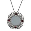 (image for) Black or Red Crystal Magnifying Glass Necklace