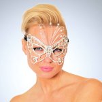 (image for) Crystal Butterfly Masquerade Mask Tie on Style