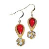 (image for) Cloisonne Drop & Crystal Ball Beaded Earrings