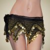 (image for) Gold Beaded Hip Scarf with Coins Belly Dance Costume