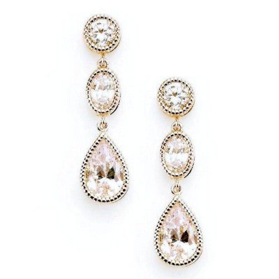 (image for) Bridal Earrings Elegant Drops by Spring Street Designs