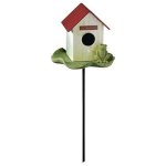 (image for) Lily Pad Lane Frog Figurine Birdhouse Garden Stake