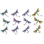 (image for) Beaded Dragonfly Figurine Kitchen Magnet