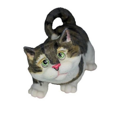 (image for) Another Kitty Treat Please Grey Tabby Cat Figurine