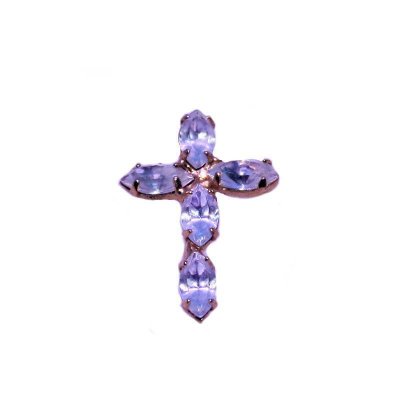 (image for) Crystal Cross Lapel Pin or Brooch