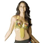 (image for) Golden Shower & Flowers Belly Dance Costume Top