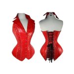 (image for) Fiery Maiden Vest Leather Steel Boned Corset