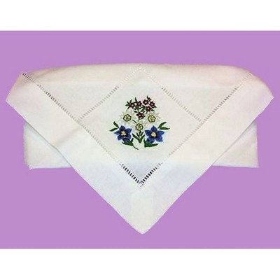 (image for) Edelweiss Handmade Hand Embroidered Linen Napkin