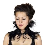 (image for) Vintage Vamp Black Feather Choker