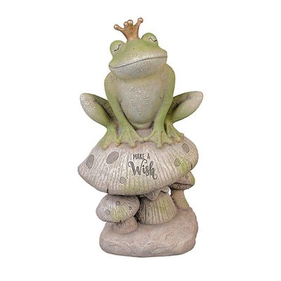 (image for) Frog Prince Garden Figurine Make a Wish