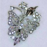 (image for) Butterfly Garden Crystal Brooch or Lapel Pin