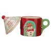 (image for) Merry Mini Cottage with Lid Christmas Coffee Mug or Tea Cup