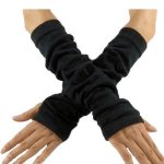 (image for) Black Long Fingerless Gloves