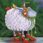 (image for) Blanche White Sheep Large Ornament by Patience Brewster